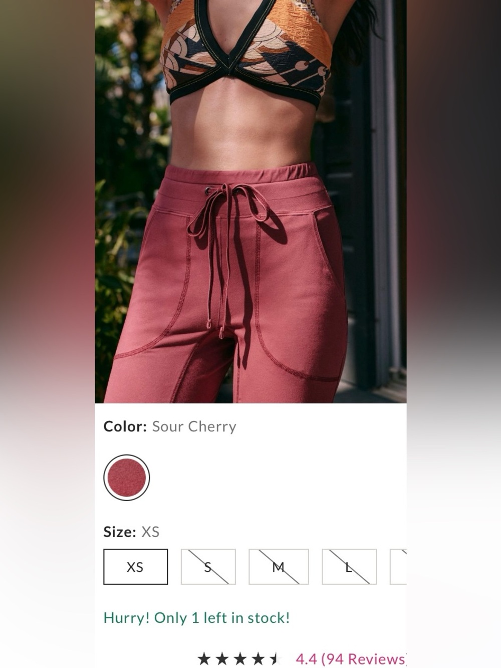 FP Movement by Free People ~ New Flow Flares ~ XS ~ Color; Sour Cherry ~ NWT** - Picture 10 of 12